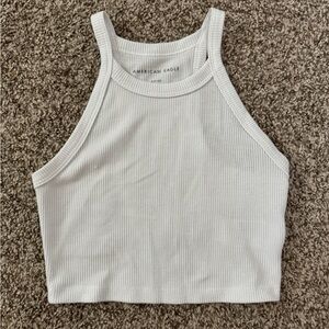 White American Eagle Cropped Tank